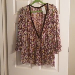 Free People boho print kimono